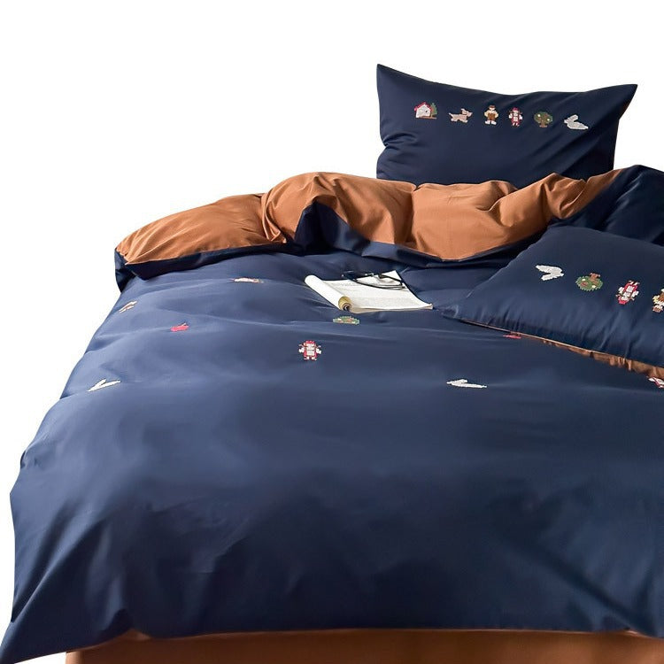 Children's bedding set, 4-piece, cotton, cartoon design