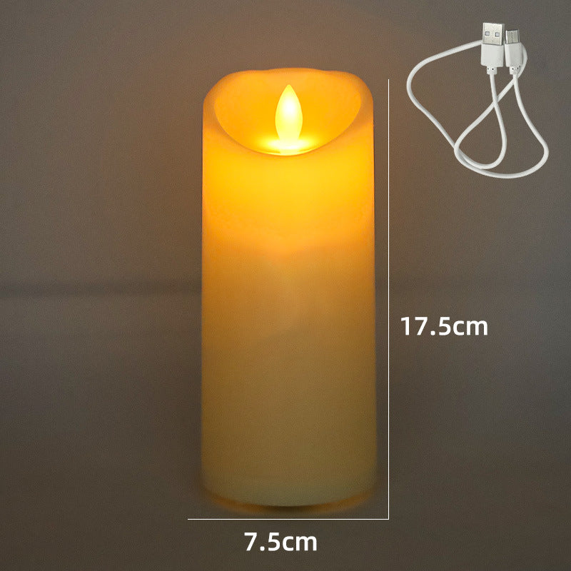 Rechargeable LED Real Wax Look Candle