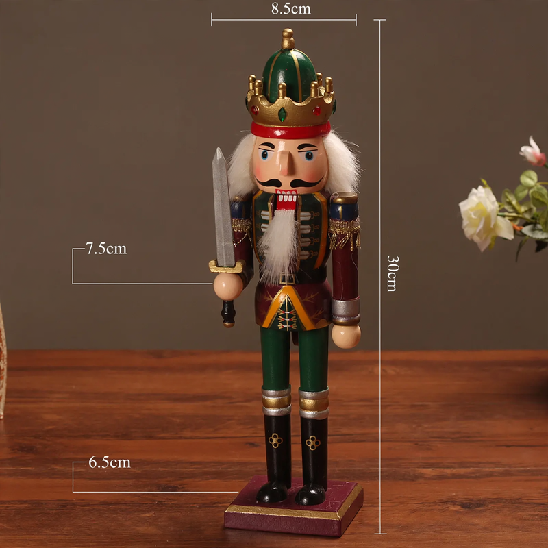 Nutcracker soldier made of wood, 30 cm, European style