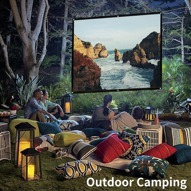 Projection screen, canvas made of sailcloth