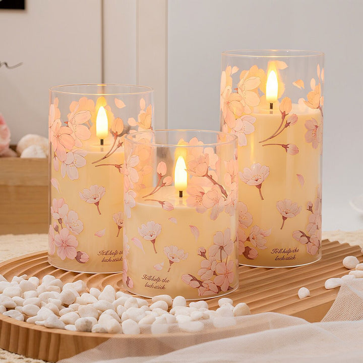 LED-Real Wax-Look Candles, Set of 3