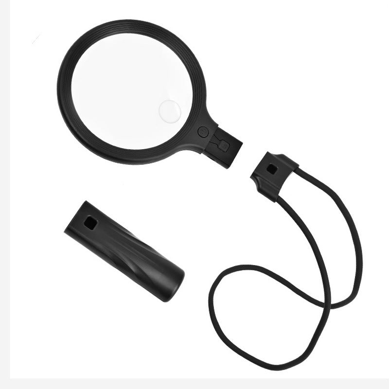 LED magnifying lamp, rechargeable, for neck or hand