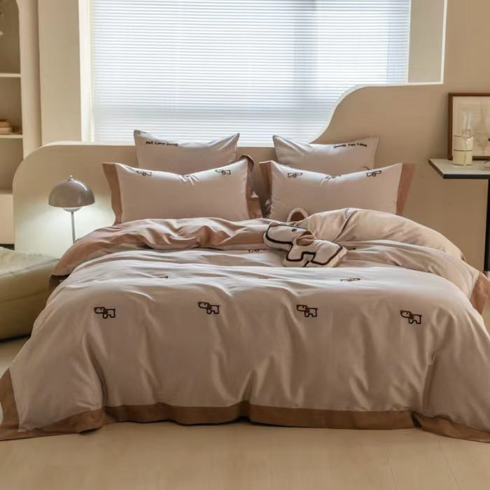 Bedding set made of long-staple cotton, cartoon design