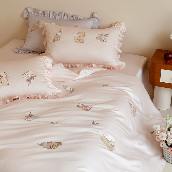 Bedding set made of long-staple cotton, cartoon design