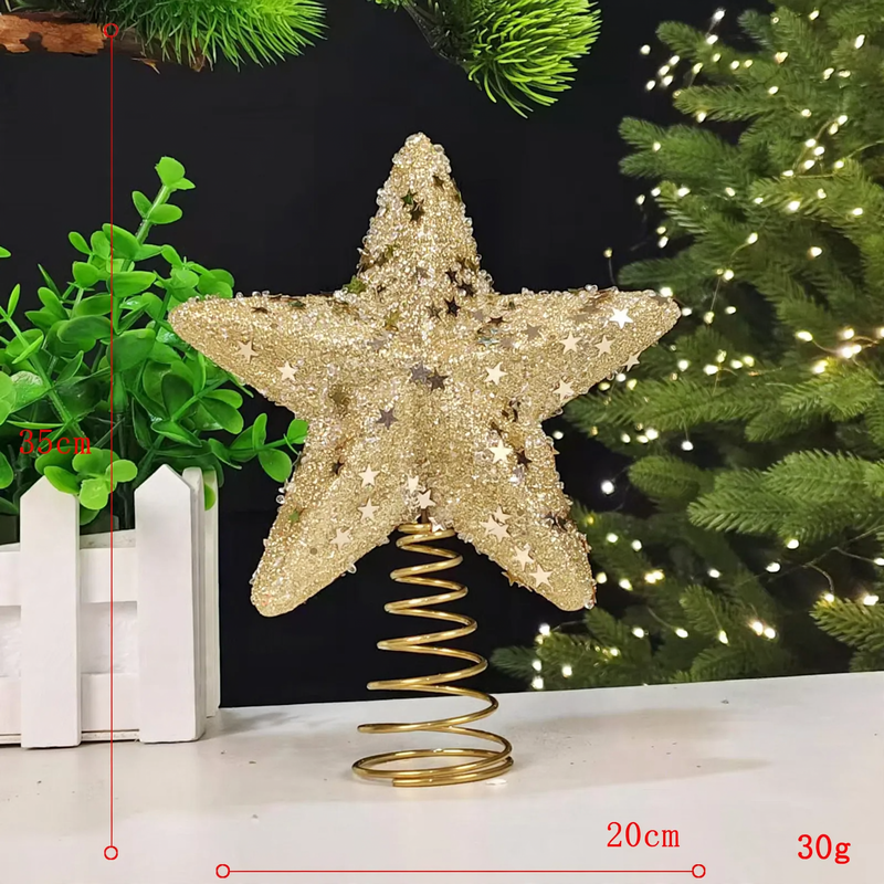 Illuminated Christmas tree star made of iron