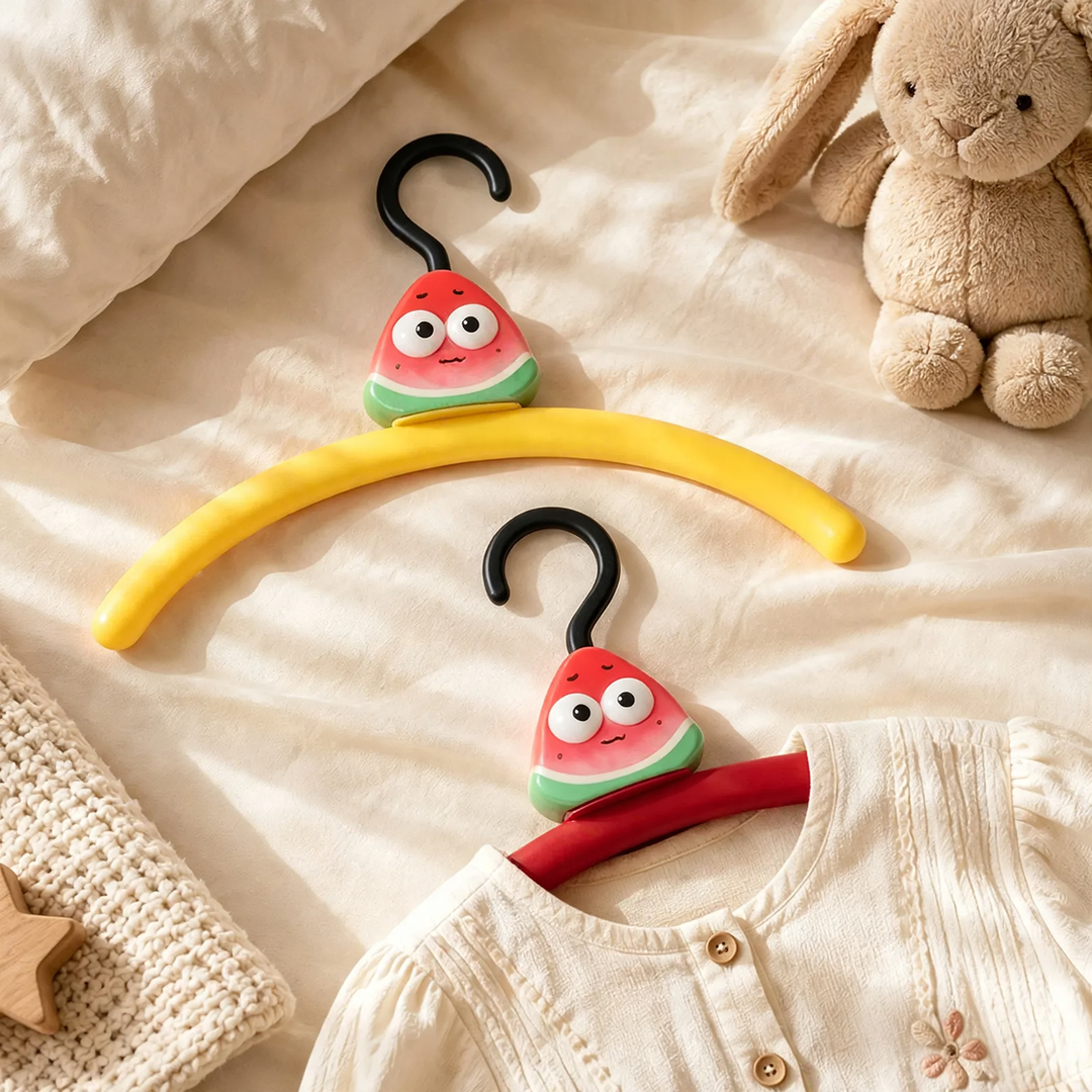 Plastic clothes hanger with cartoon design
