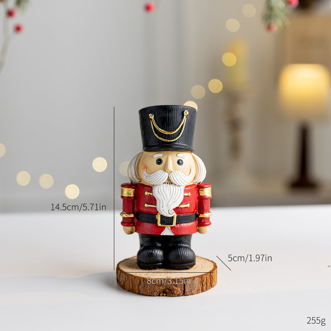 Decorative nutcracker soldier made of resin for the Christmas season