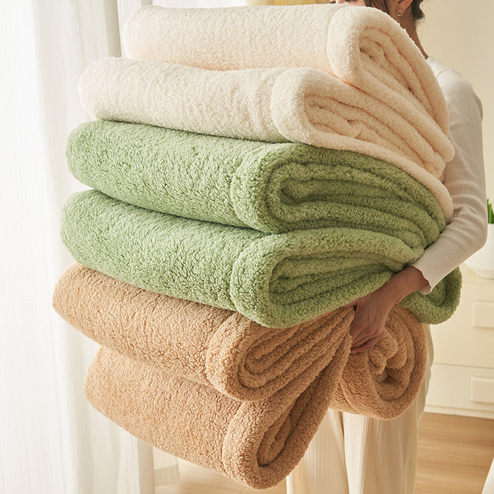 Soft flannel throw blanket, double-sided, various sizes
