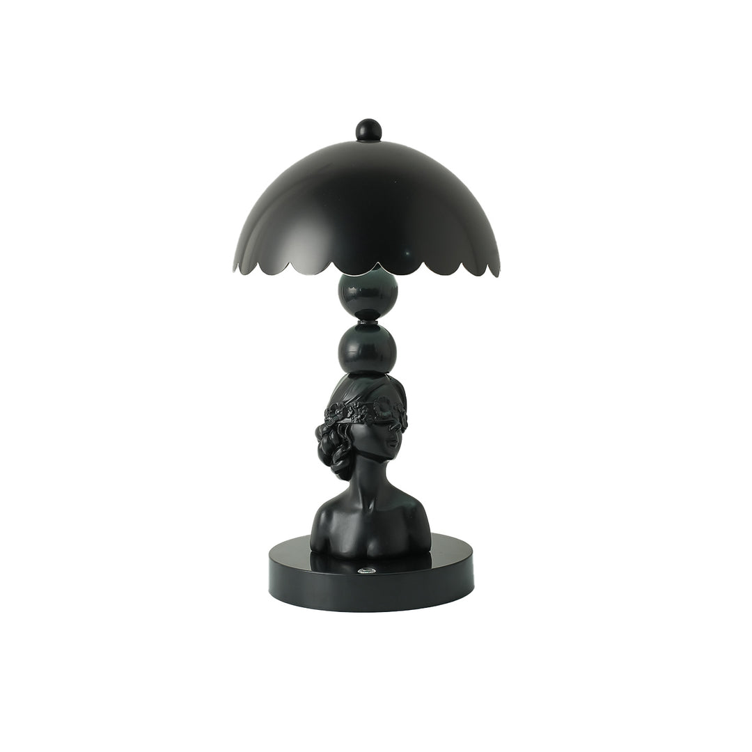 Blindfold Girl Table Lamp, ABS, black