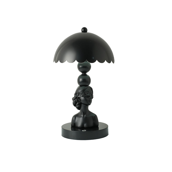 Blindfold Girl Table Lamp, ABS, black