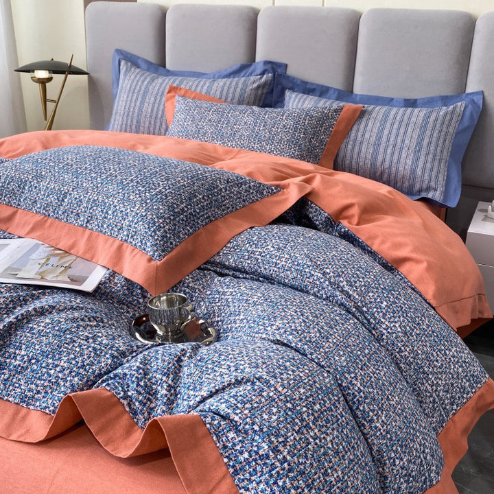 Cotton duvet cover set, brushed, European style
