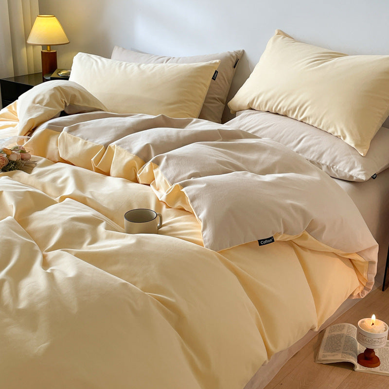 Cotton bedding set, brushed, for autumn and winter