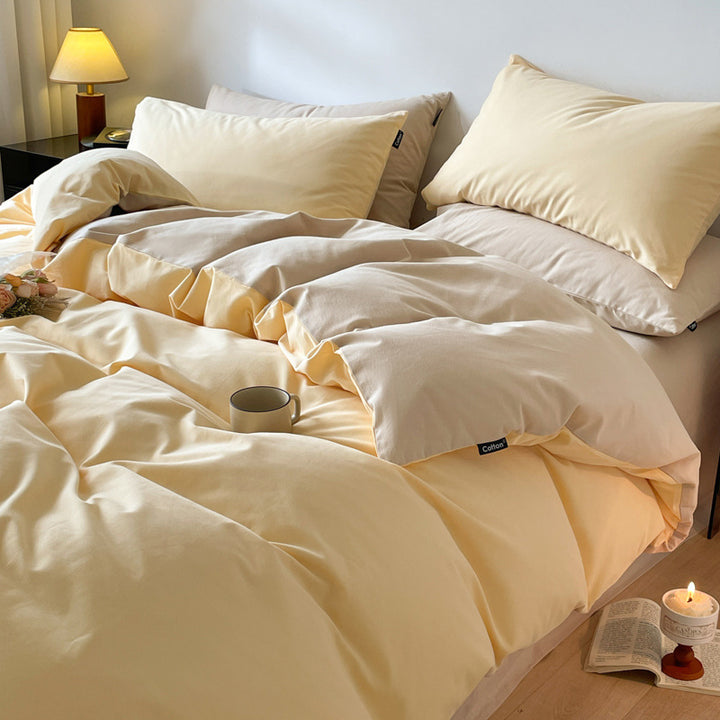 Cotton bedding set, brushed, for autumn and winter