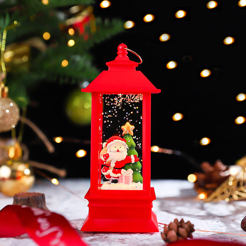 Decorative Christmas snow globe with light