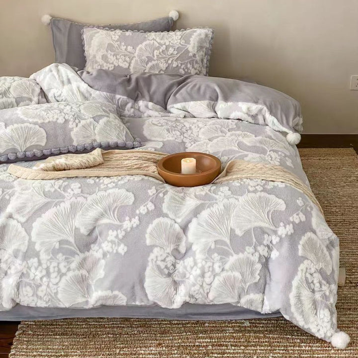 Milk fiber fleece bedding set, extra heavy, warm