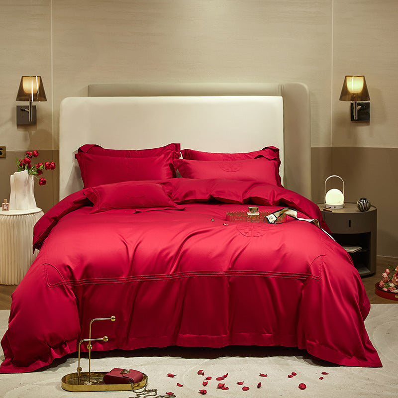 Wedding bedding set made from long-staple cotton