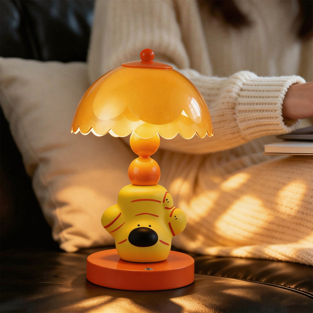 Ginger-Dog Table Lamp, ABS, yellow, color change