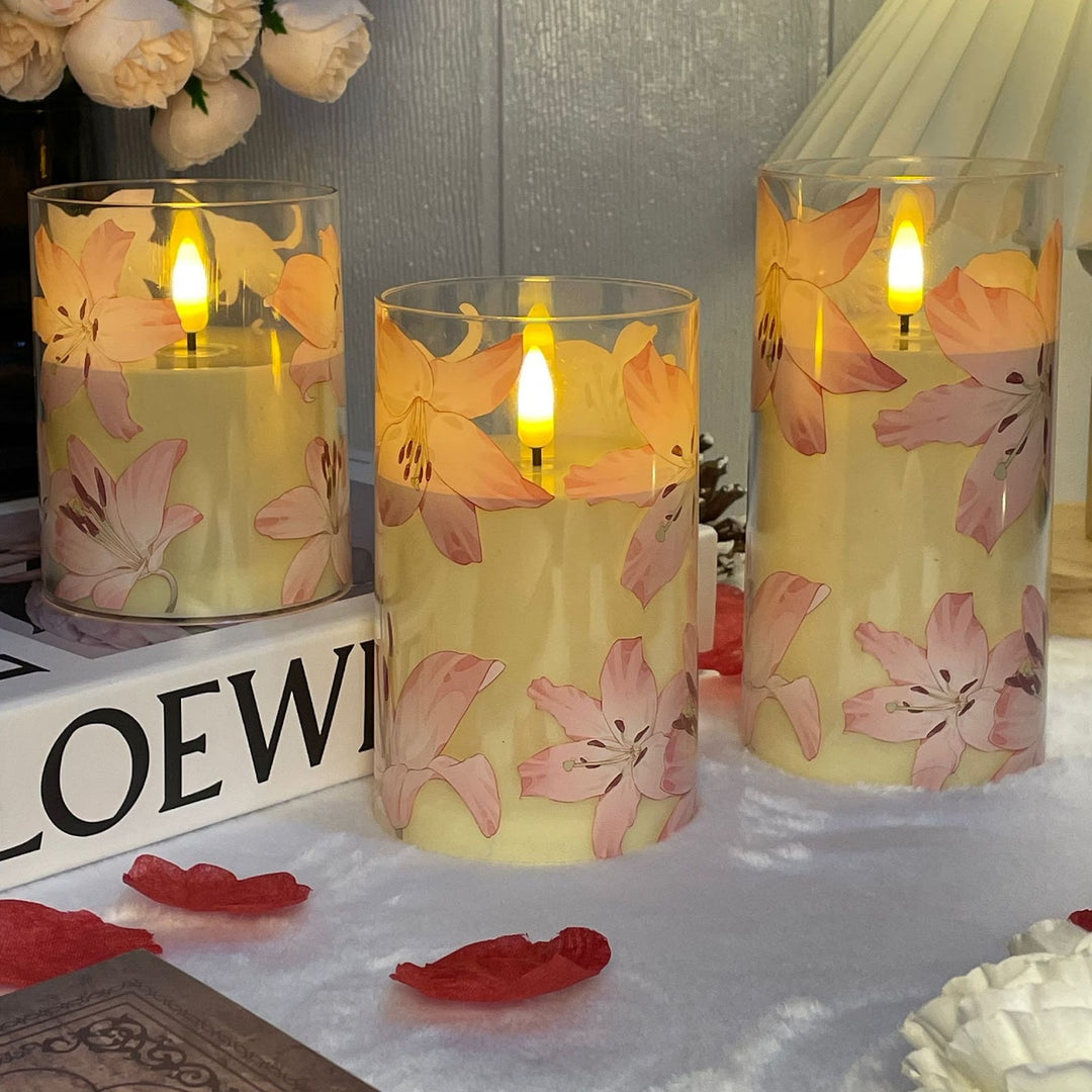 LED-Real Wax-Look Candles, Set of 3