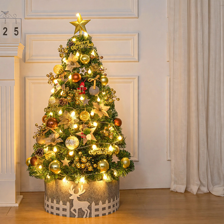 Mini Christmas tree set, 60 cm, PVC, table decoration