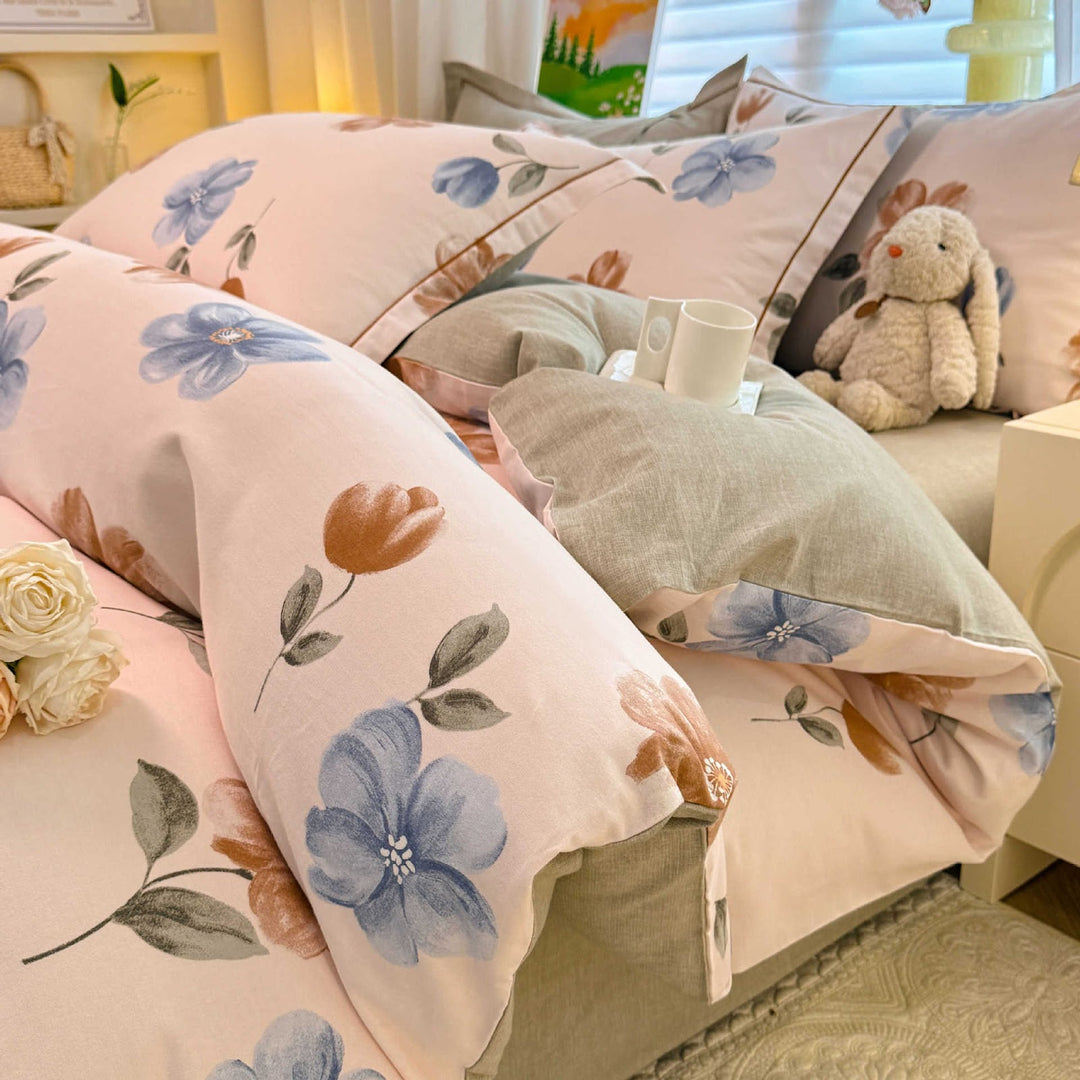 Cotton bedding set, brushed, for all seasons