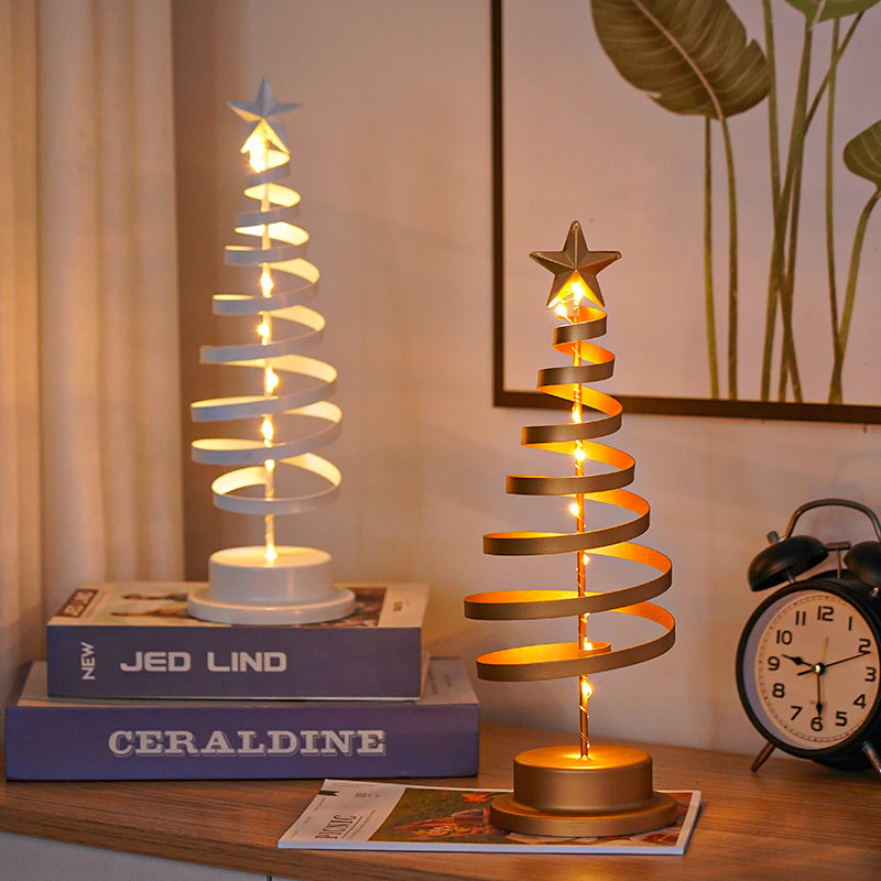 Decorative LED table lamp made of iron in Christmas design