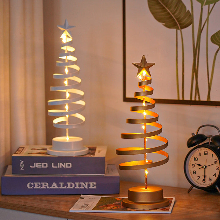 Decorative LED table lamp made of iron in Christmas design
