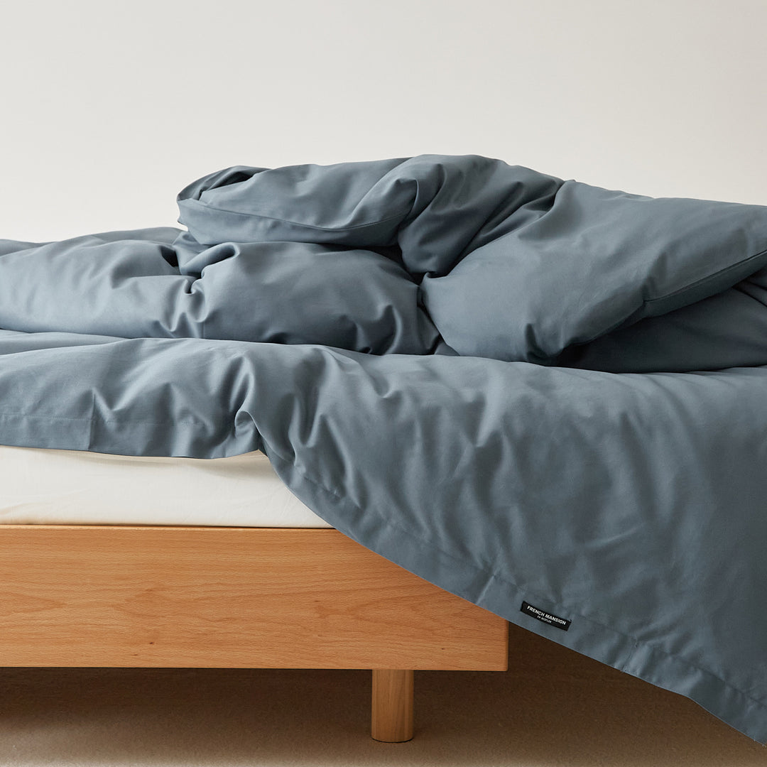 Cotton duvet cover, 100 thread count, brushed