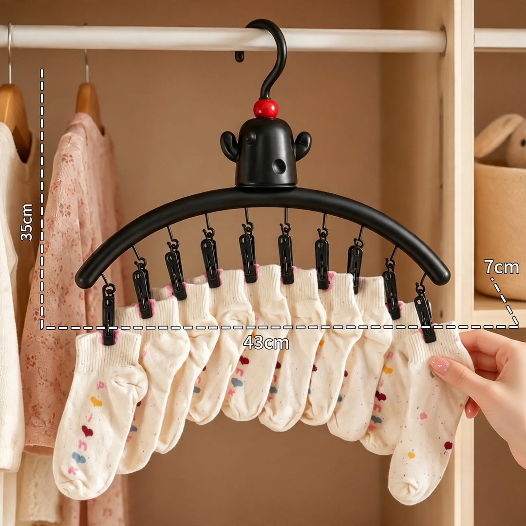 Clothes drying rack cactus design, multiple clips