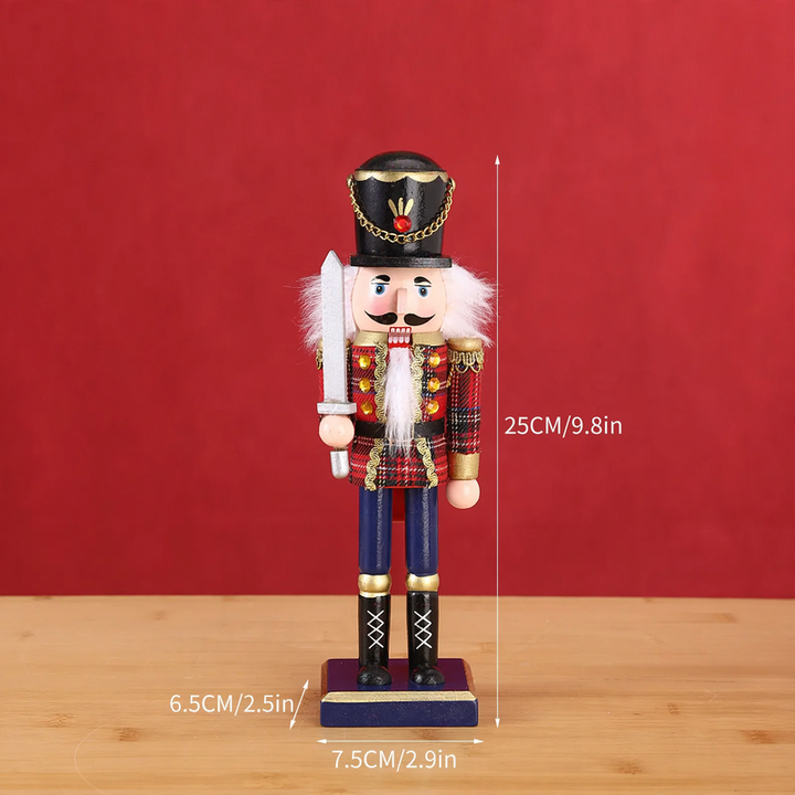 Nutcracker soldier made of wood, 25 cm, for Christmas decoration