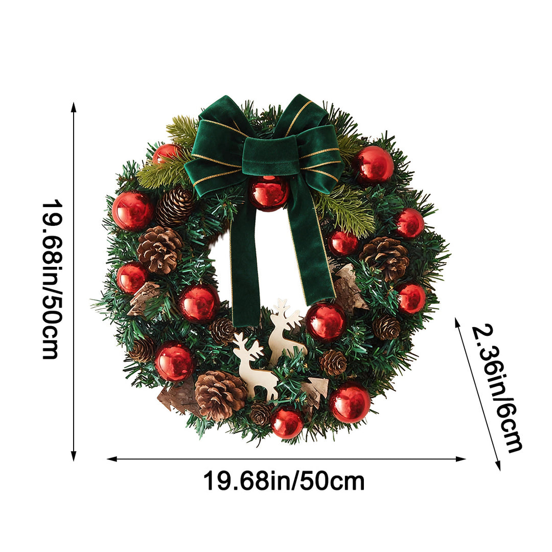 Christmas wreath with Merry Christmas lettering