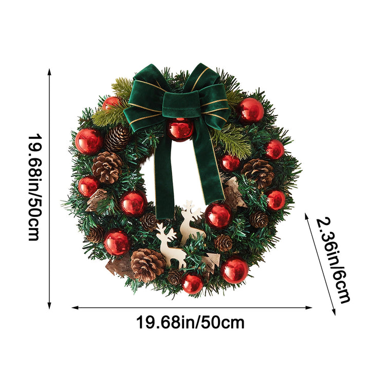 Christmas wreath with Merry Christmas lettering
