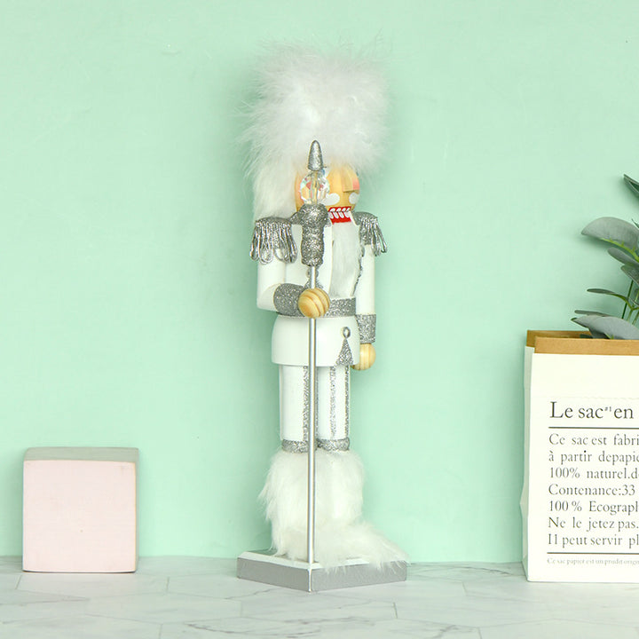 Nutcracker figure, 35 cm, White King