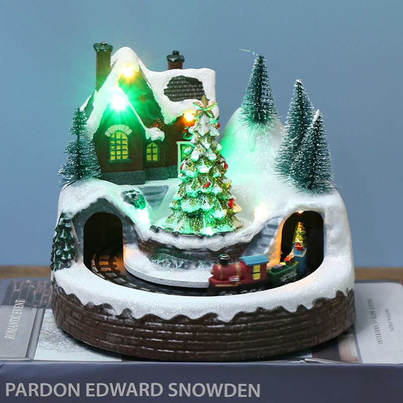 Illuminated Christmas Music House with Light and Music