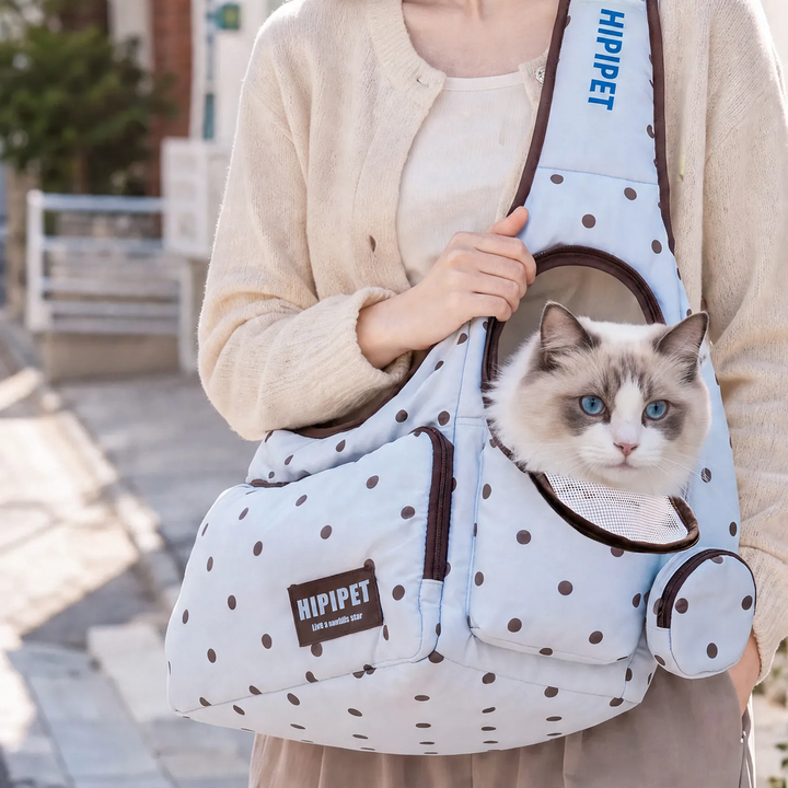 Tote bag made of canvas for cats and small dogs