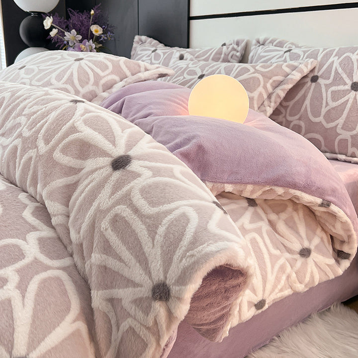 Milk fiber bedding set, 4-piece, winter