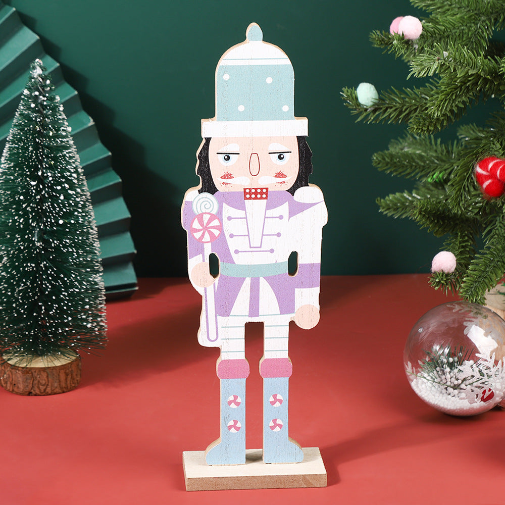 Decorative nutcracker figure made of beech wood