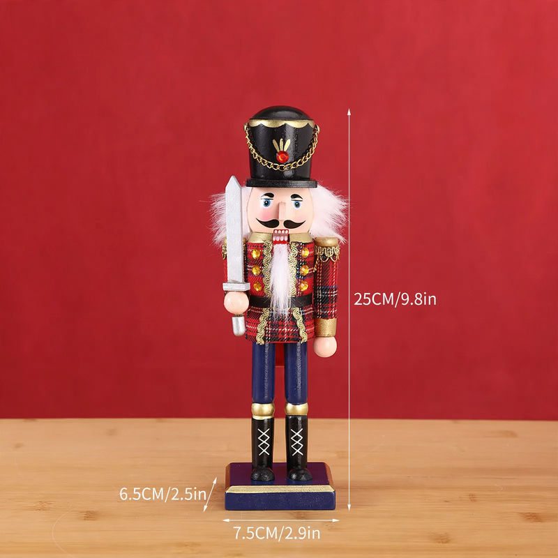 Nutcracker figure made of wood, 25 cm, European style