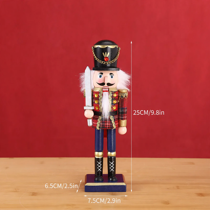 Nutcracker figure made of wood, 25 cm, European style