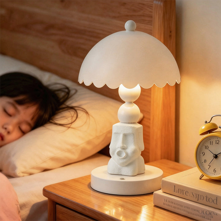 White Moai Statue Table Lamp