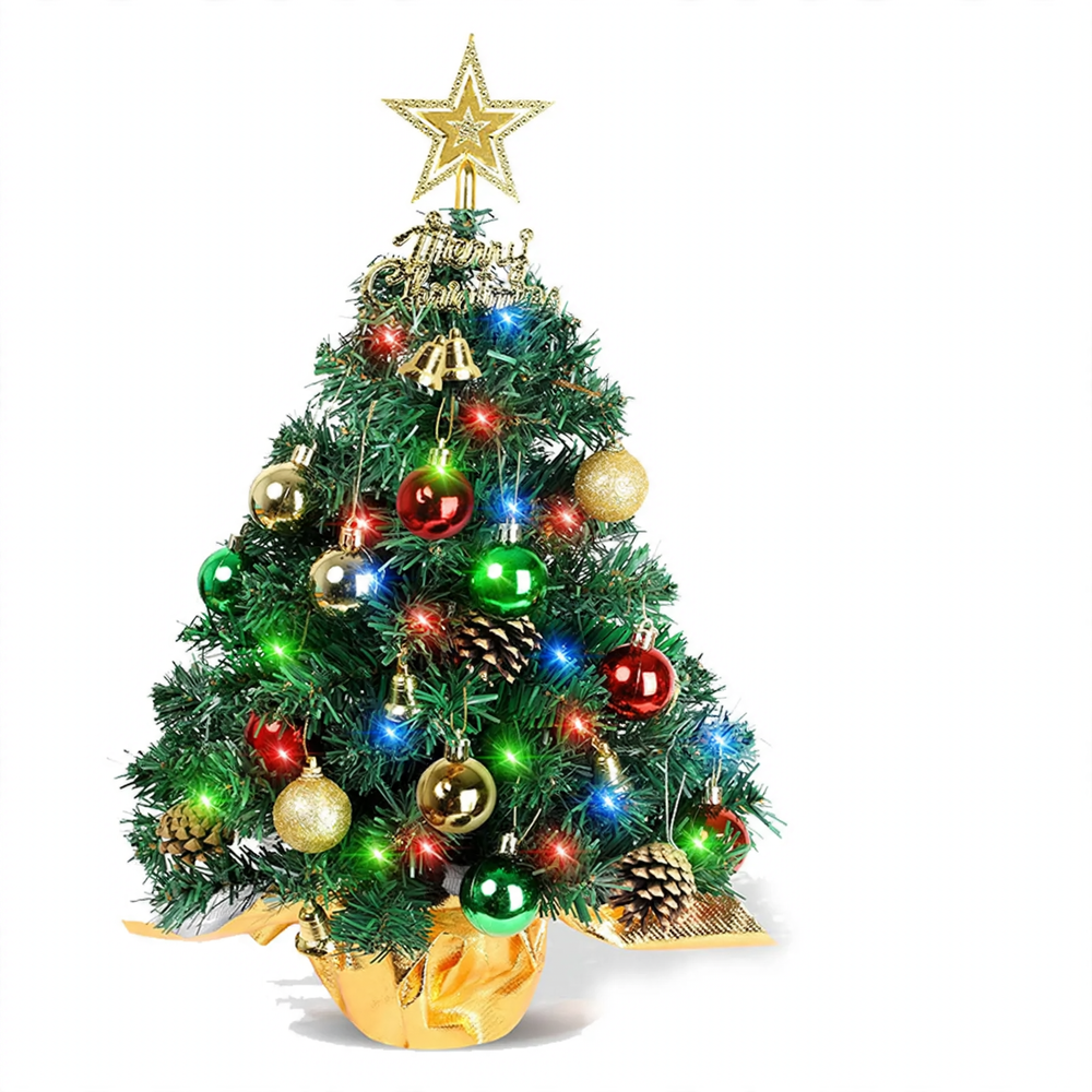 Mini Christmas tree set, 60 cm, with pine cones