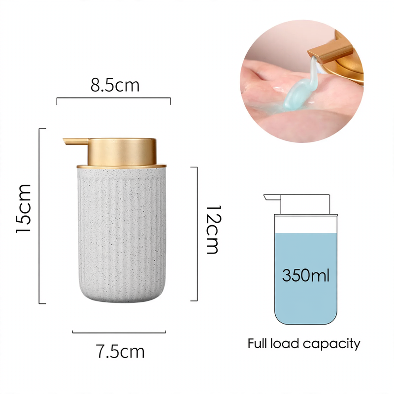 Ceramic soap dispenser with pump
