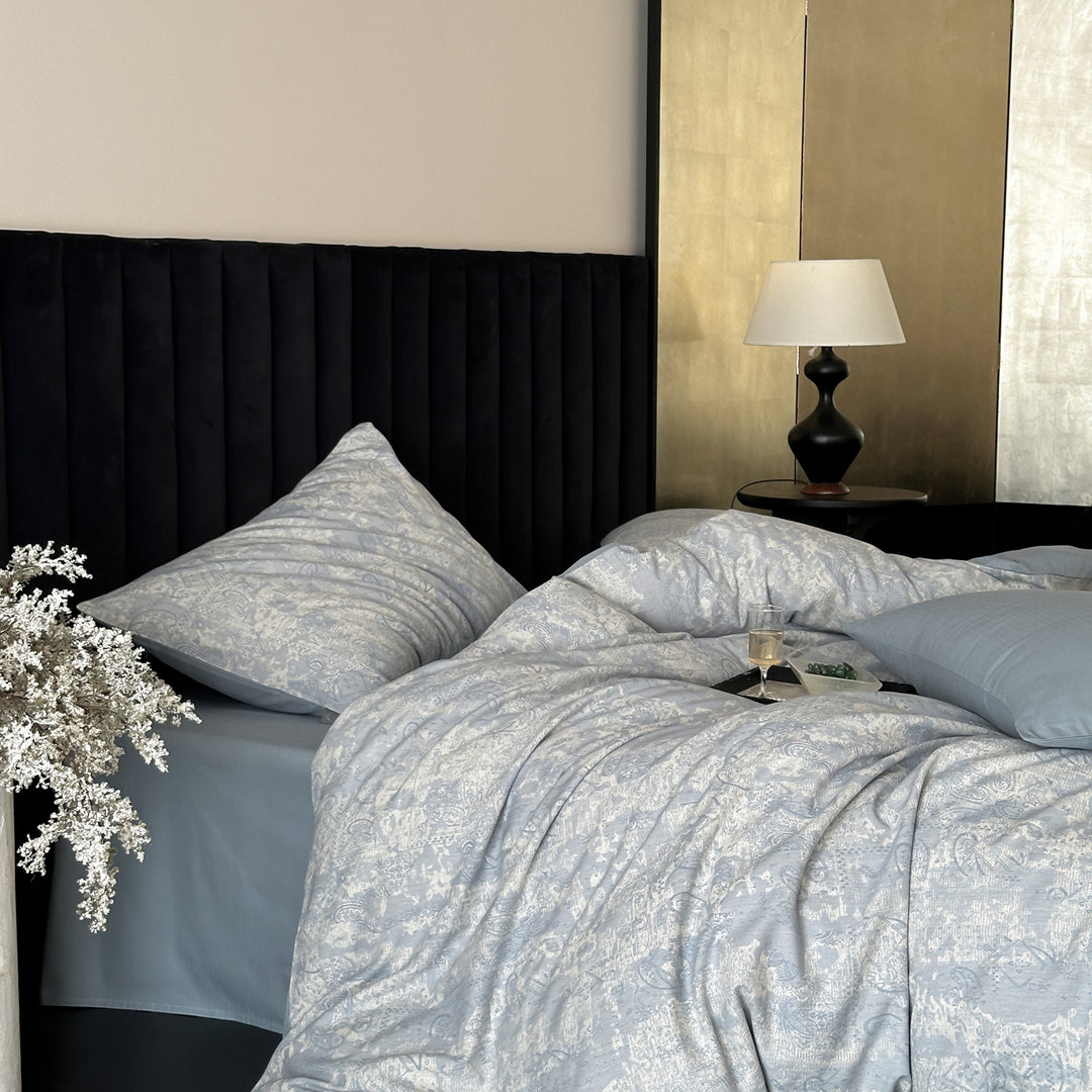 Long-staple cotton bedding, 4-piece, color weaving