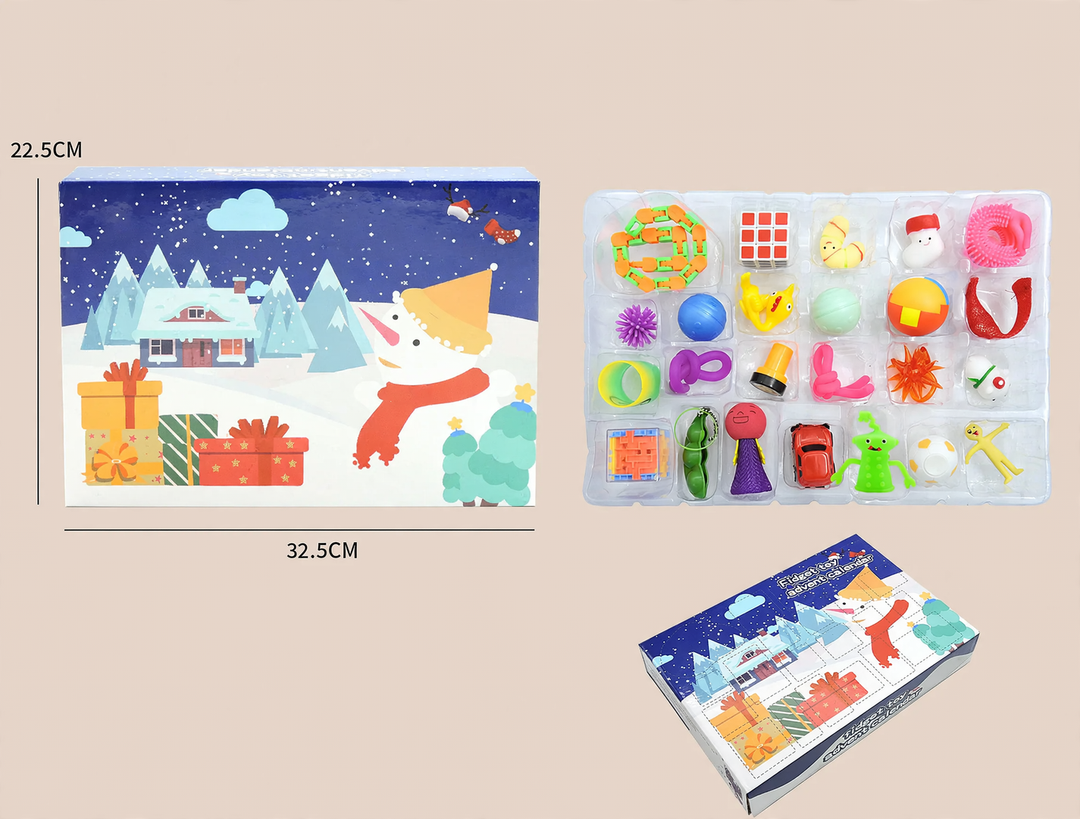Christmas Advent Calendar with 24 Anti-Stress Toys