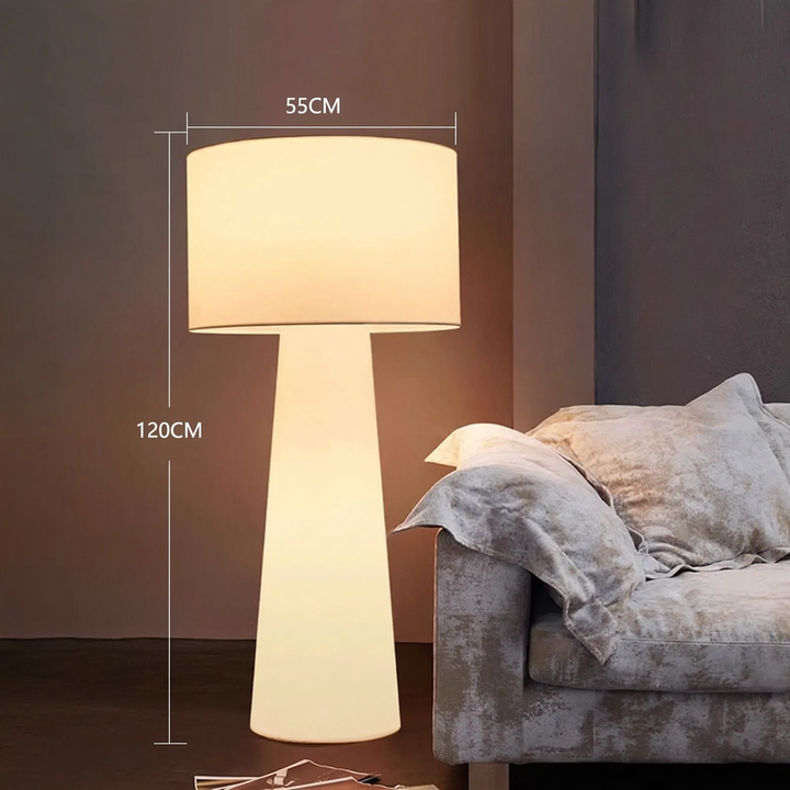 Full spectrum designer floor lamp in Wabi-Sabi style