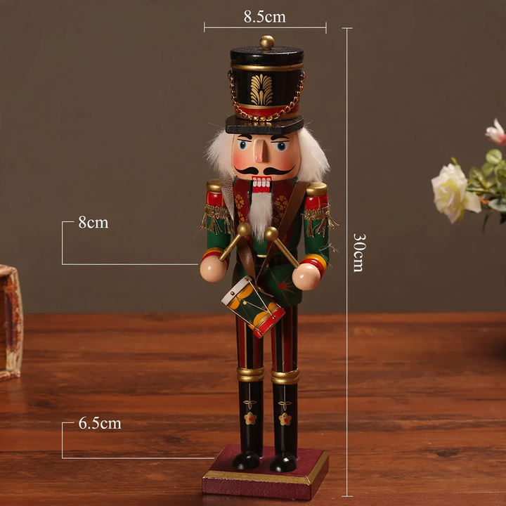 Nutcracker soldier made of wood, 30 cm, European style