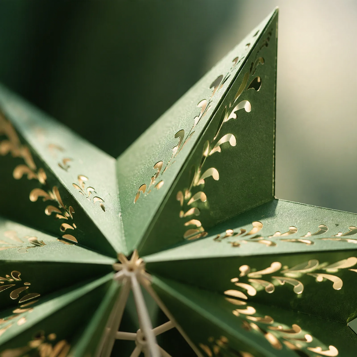 Foldable Paper Star Pendant with Laser Effect