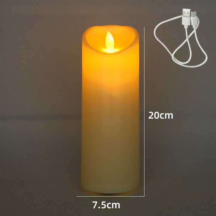 Rechargeable LED Real Wax Look Candle