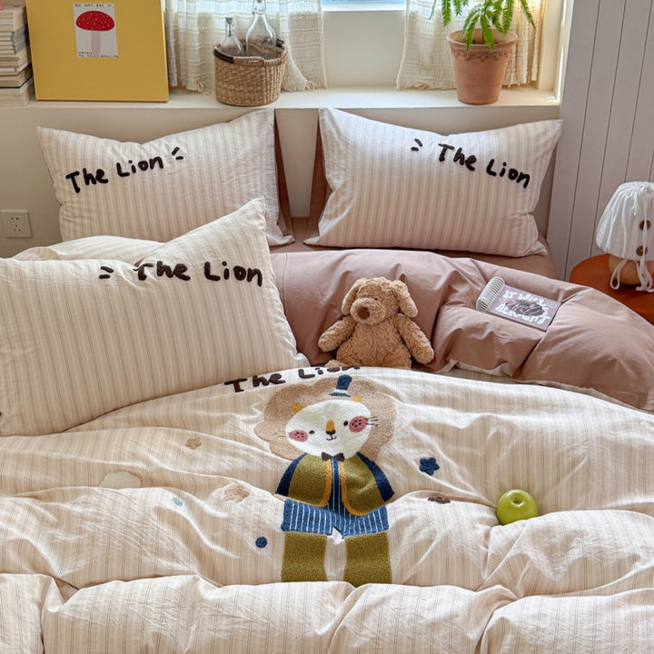 Bedding set, 3-4 pieces, cotton, cartoon