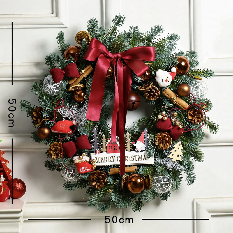 Christmas wreath for door and wall, PVC, 40 cm or 50 cm