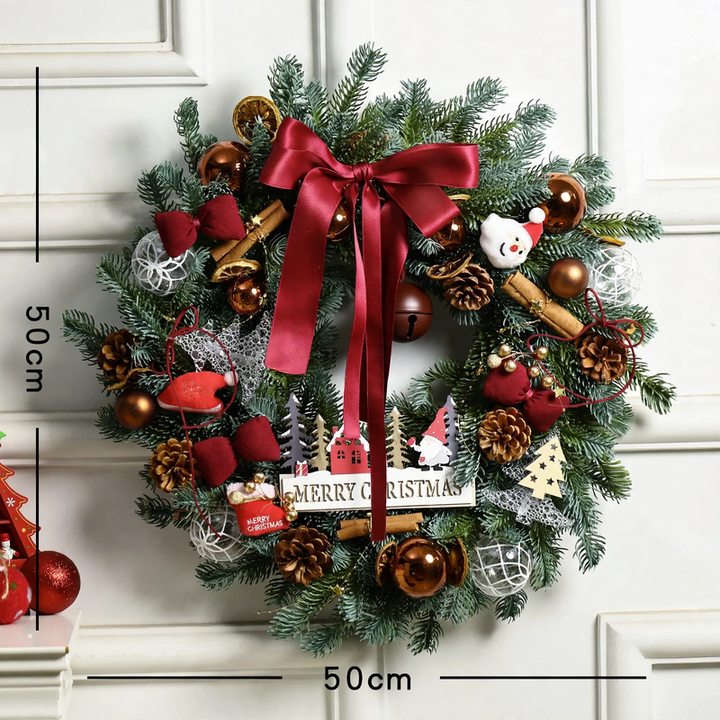 Christmas wreath for door and wall, PVC, 40 cm or 50 cm